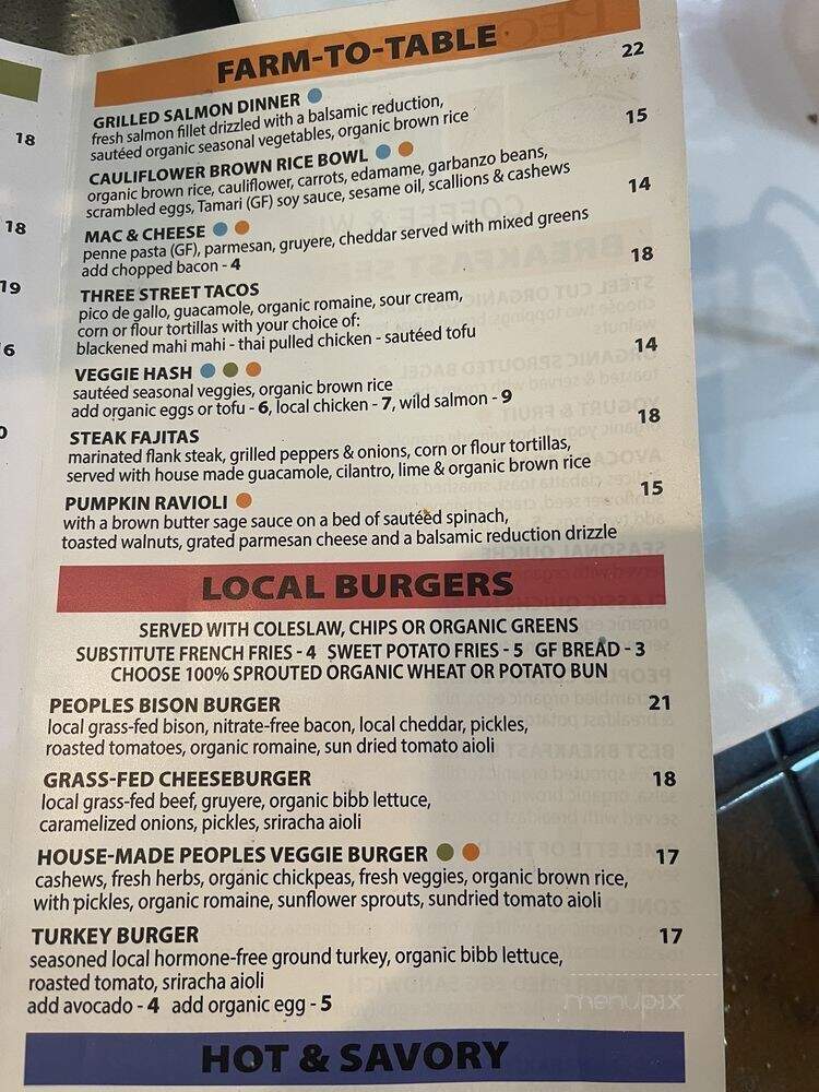 Peoples Organic - Minnetonka, MN menu_pic