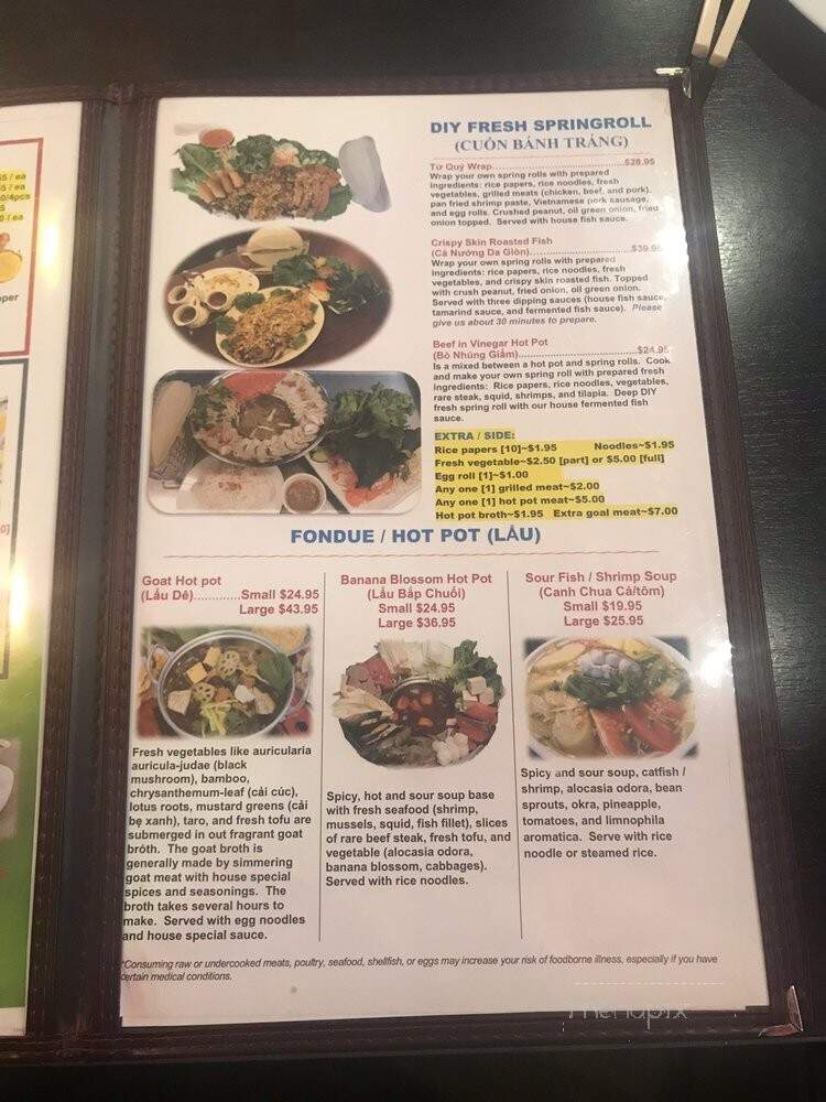 Pho Bay - Westminster, CO menu_pic