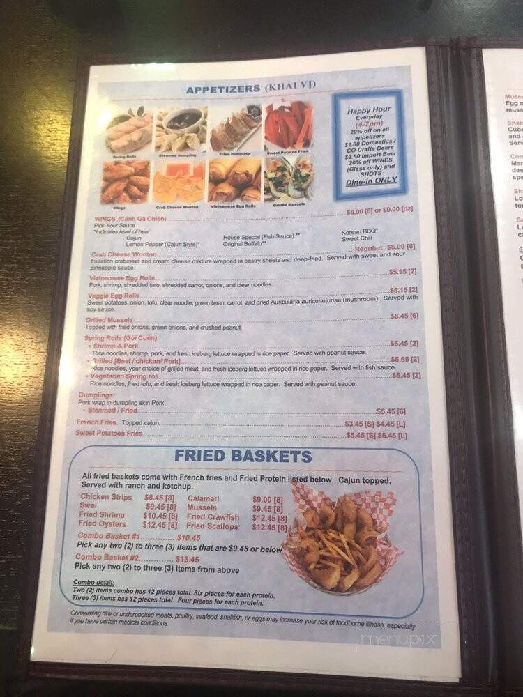 Pho Bay - Westminster, CO menu_pic