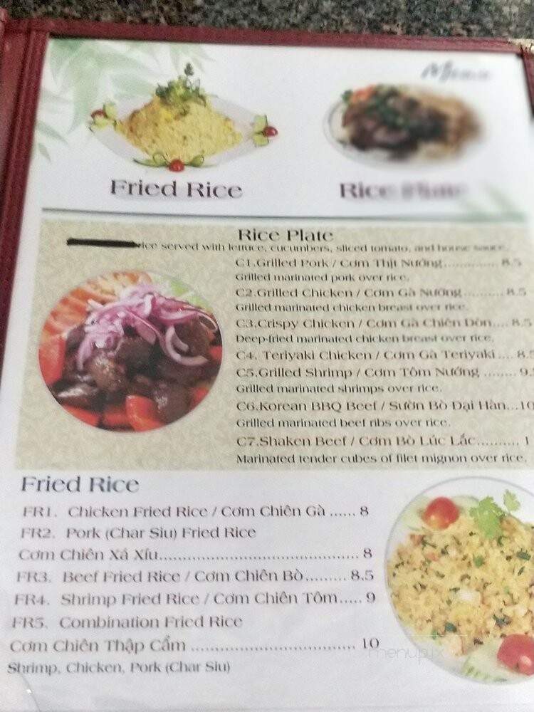 Pho Duy - Colleyville, TX menu_pic