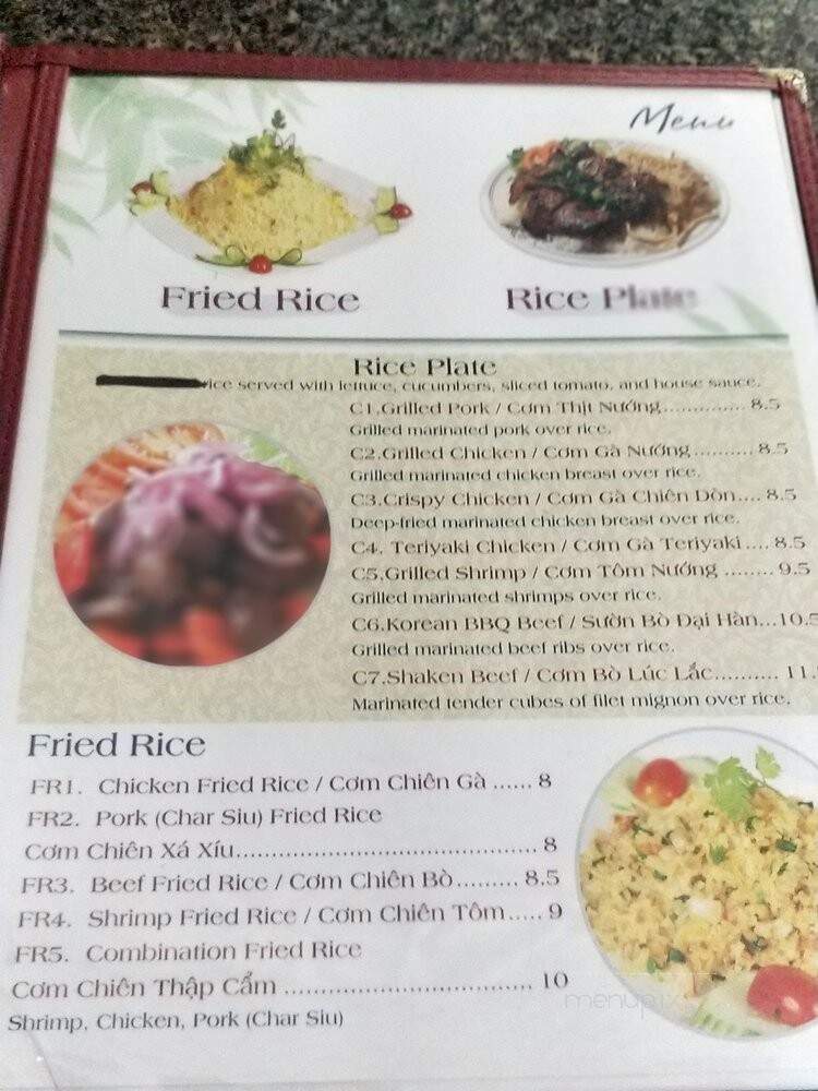 Pho Duy - Colleyville, TX menu_pic
