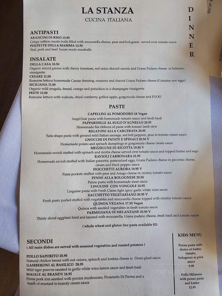 Piccolo Ristorante Italiano - Menlo Park, CA menu_pic