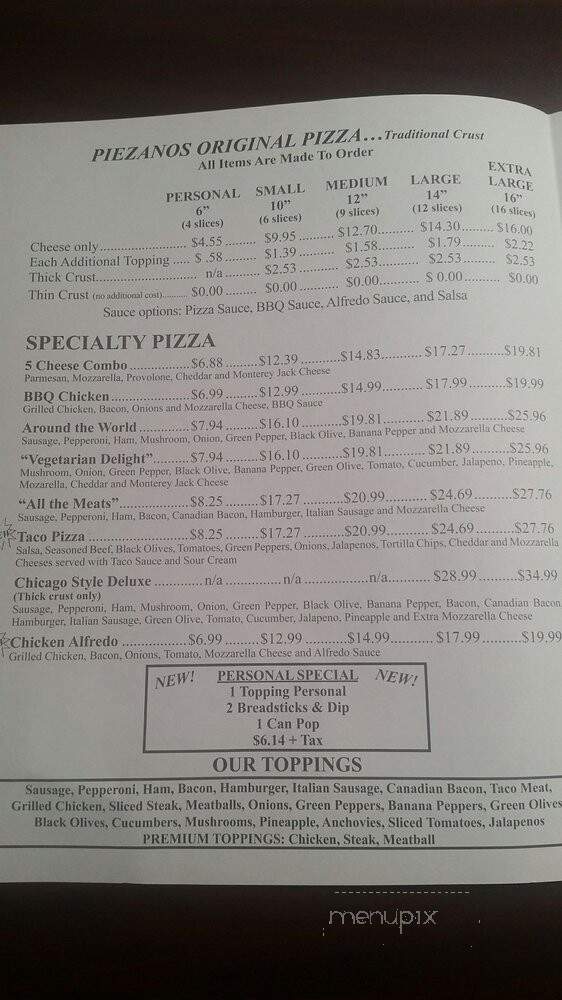 Piezanos Pizza - Indianapolis, IN