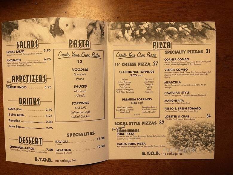 Pizza Corner - Kapolei, HI menu_pic