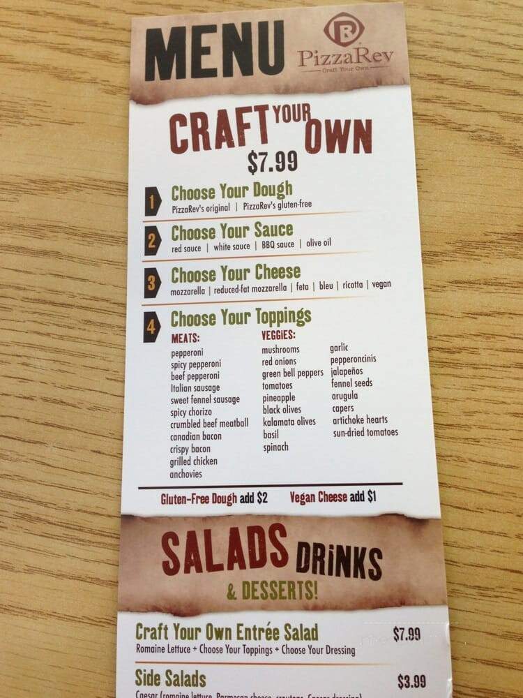 Pizzaarev - El Segundo, CA menu_pic