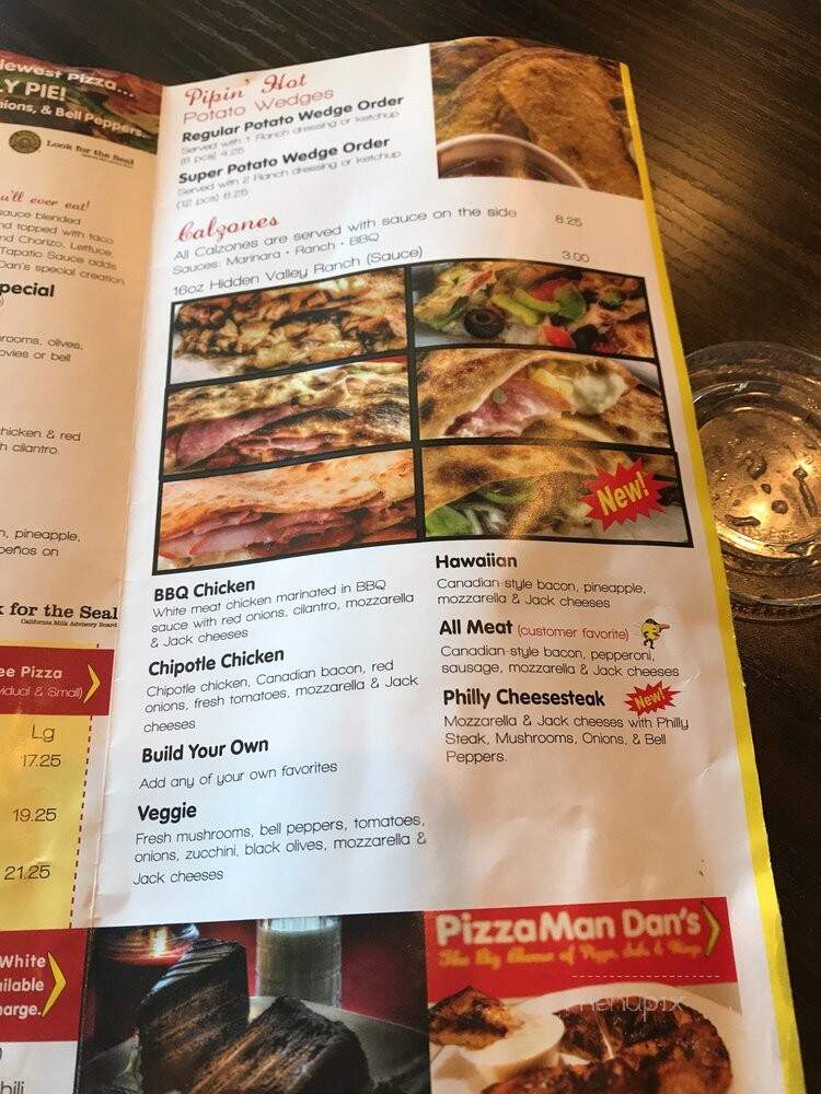 Pizzaman Dan's - Ventura, CA menu_pic
