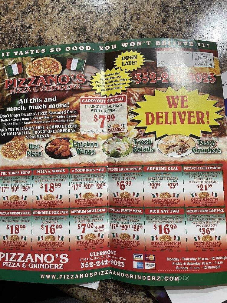 Pizzano's pizza & grinderz - Clermont, FL