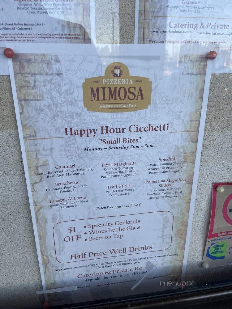 Pizzaria Mimosa - Hereford, AZ menu_pic