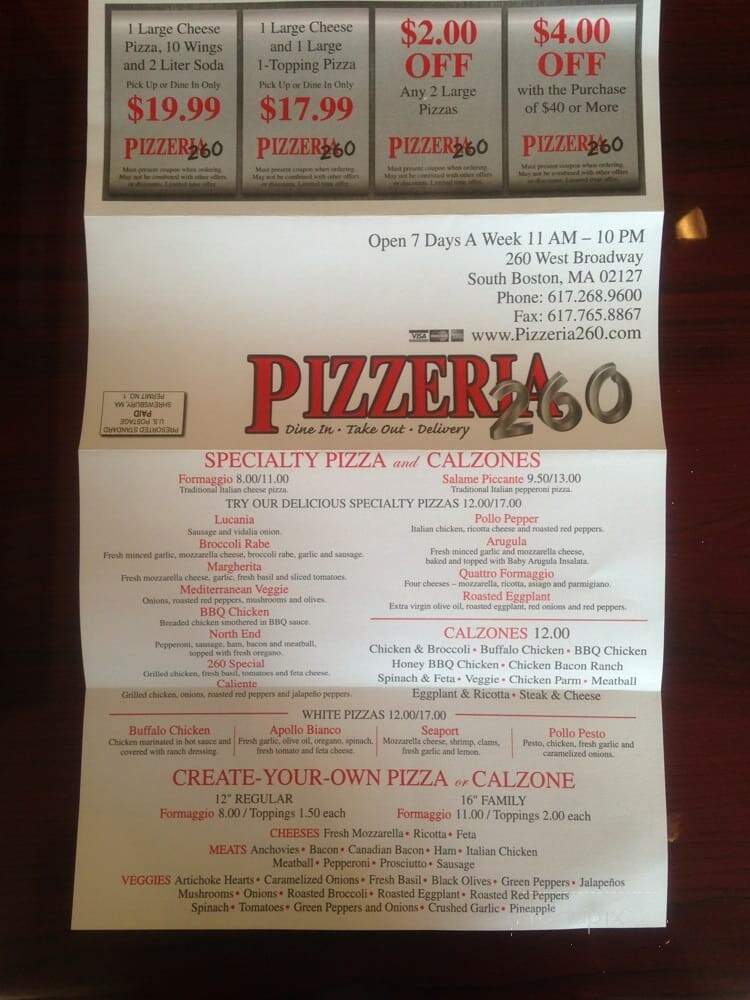 Pizzeria 260 - South Boston, MA