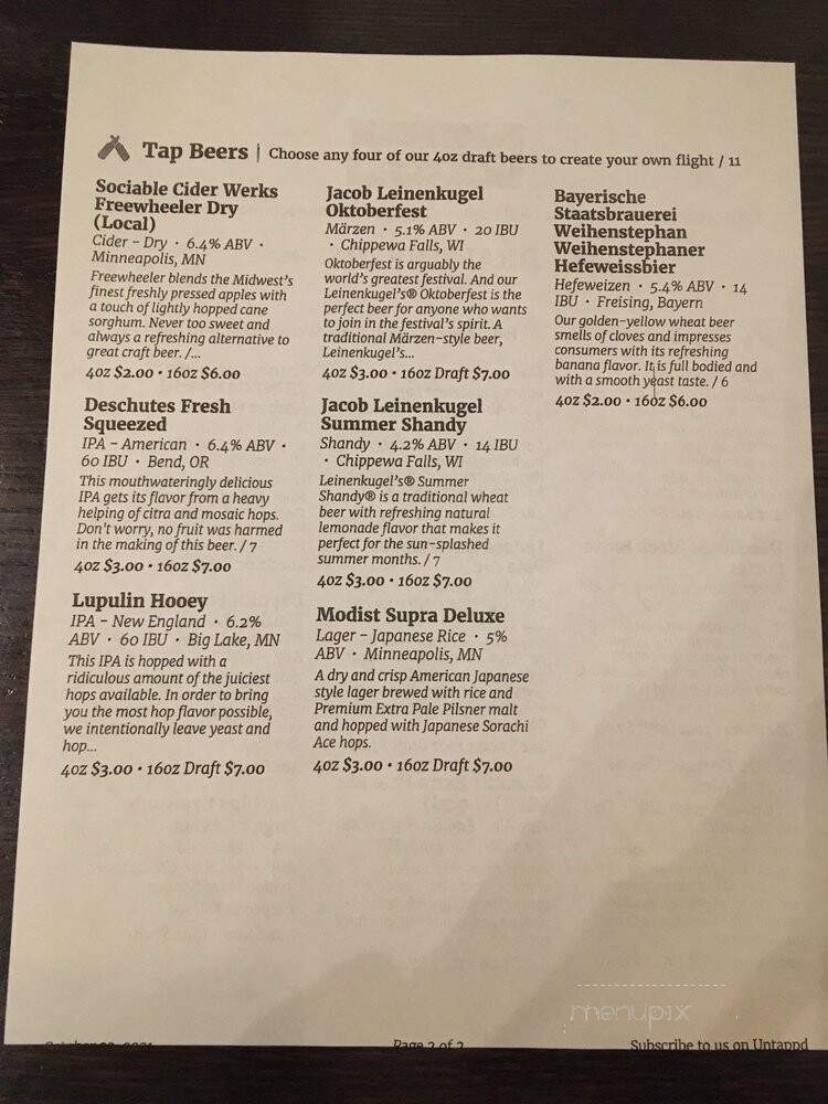 Pizzeria Pezzo - White Bear Lake, MN menu_pic
