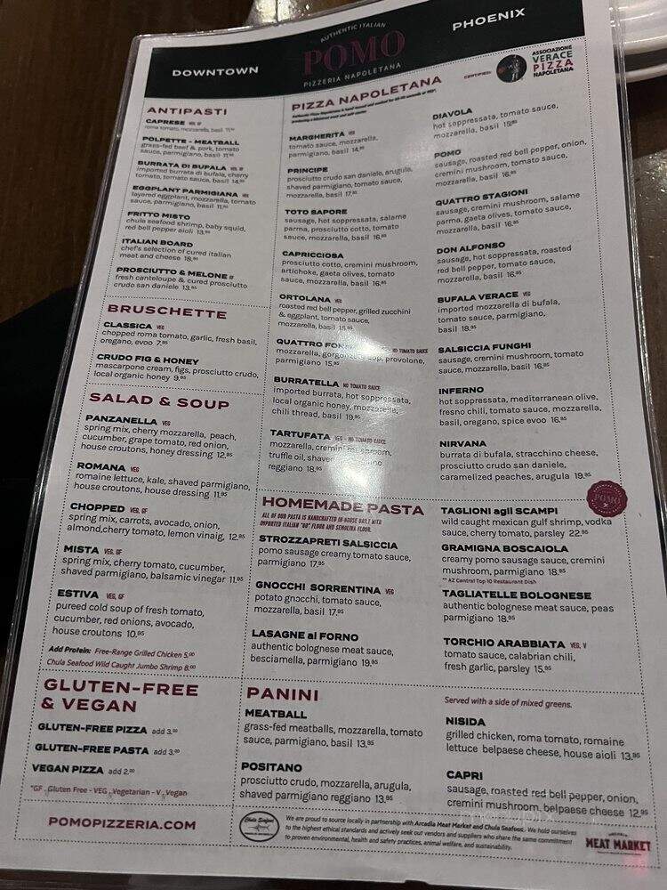 'Pomo Pizzeria Napoletana Downtown - Phoenix, AZ menu_pic