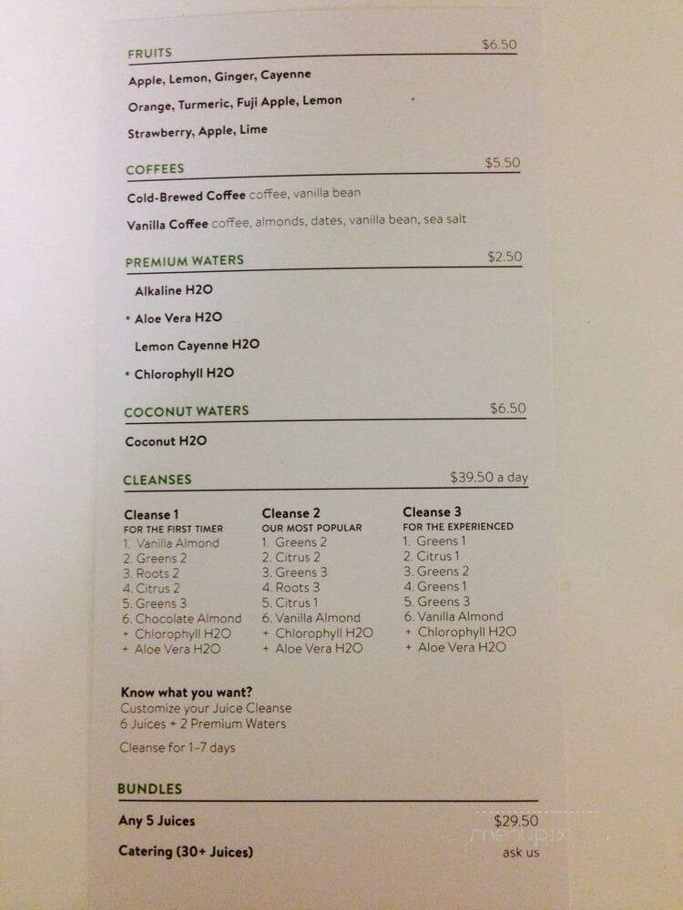 Pressed Juicery - Los Angeles, CA menu_pic