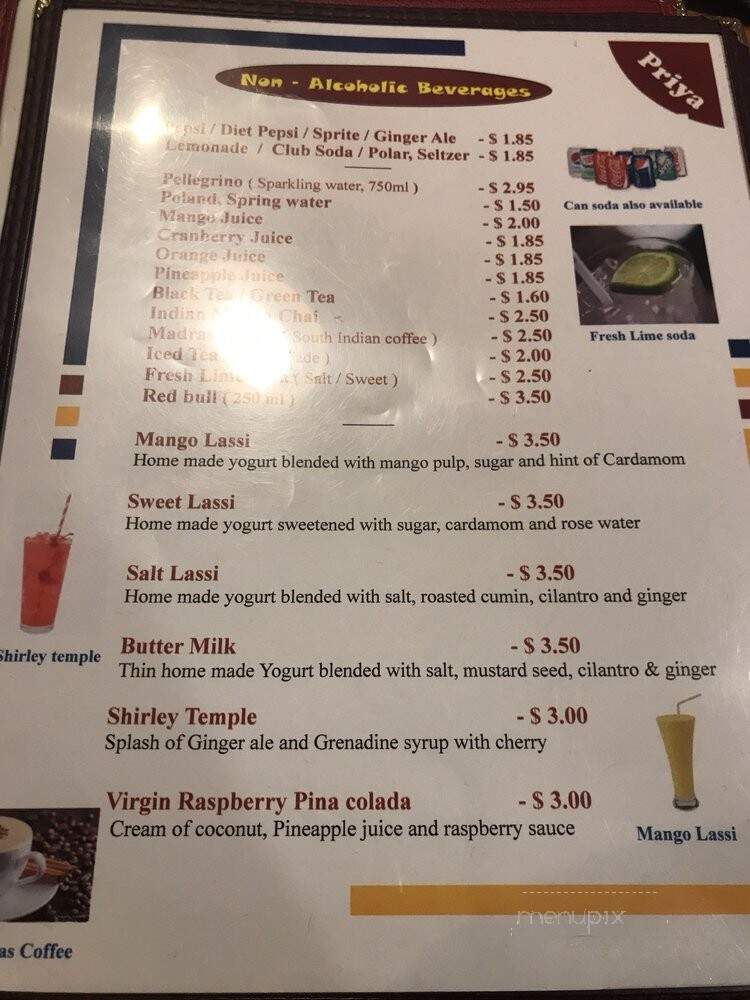 Priya - Chicopee, MA menu_pic