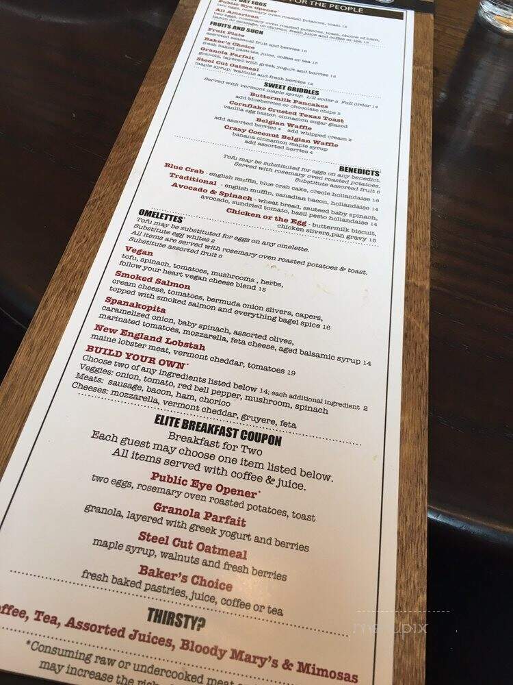 Public Kitchen & Bar - Providence, RI menu_pic