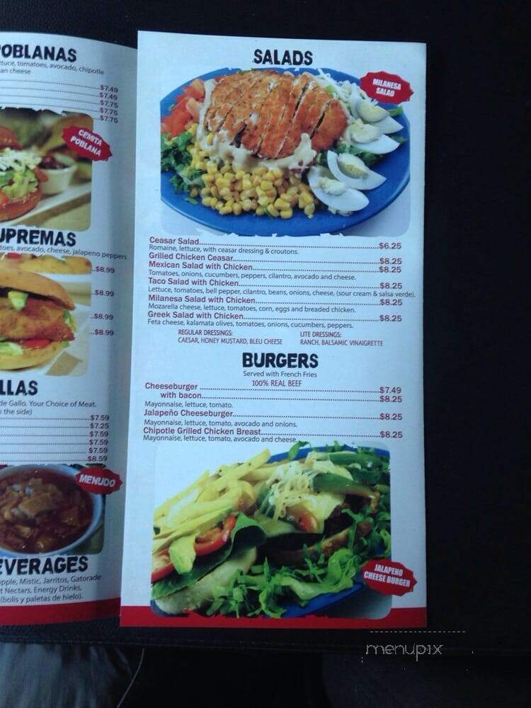Puebla Restaurant - Norristown, PA menu_pic