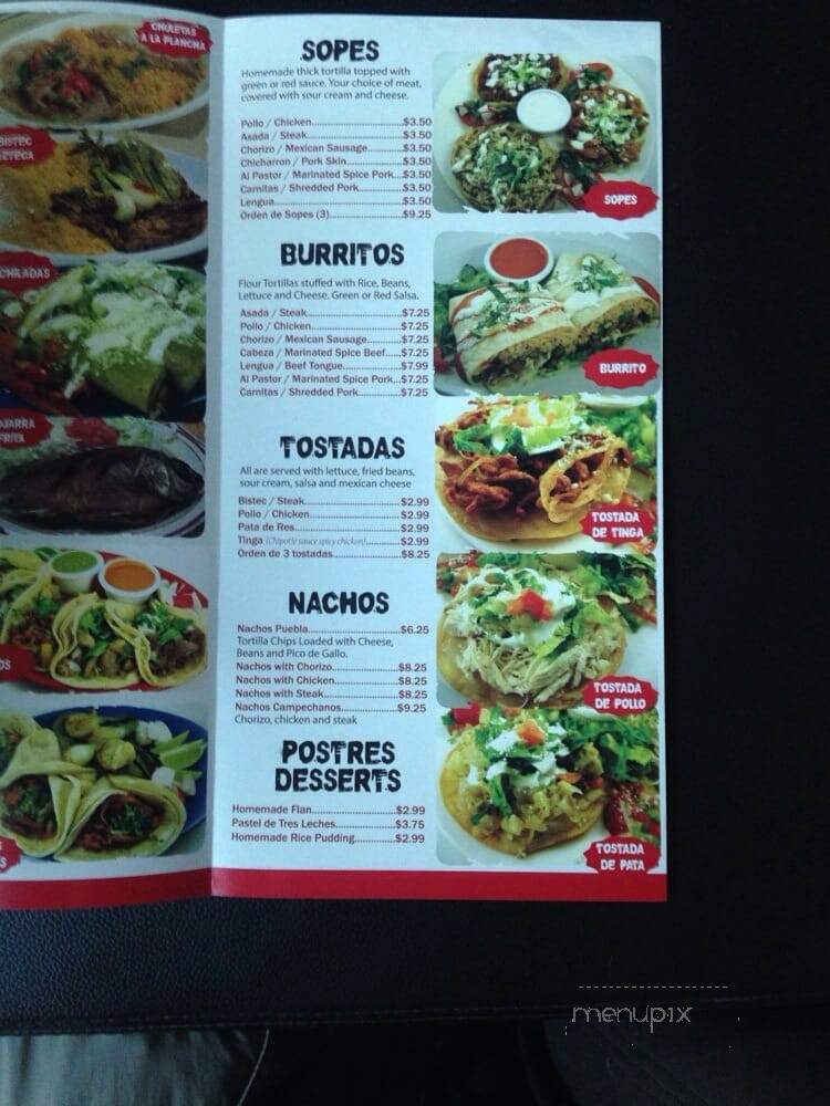 Puebla Restaurant - Norristown, PA menu_pic
