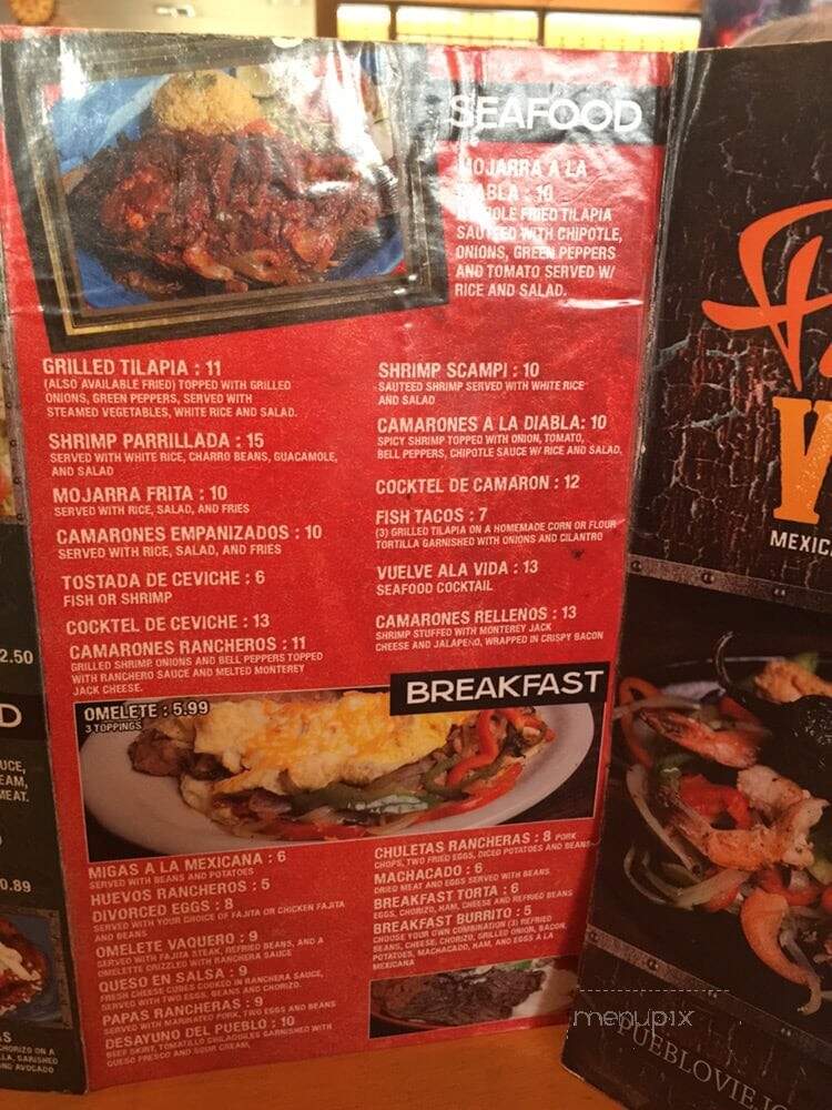 Pueblo Viejo Mexican Restaraunt - Houston, TX menu_pic