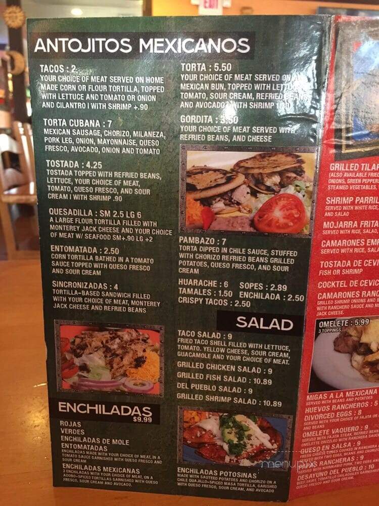 Pueblo Viejo Mexican Restaraunt - Houston, TX menu_pic