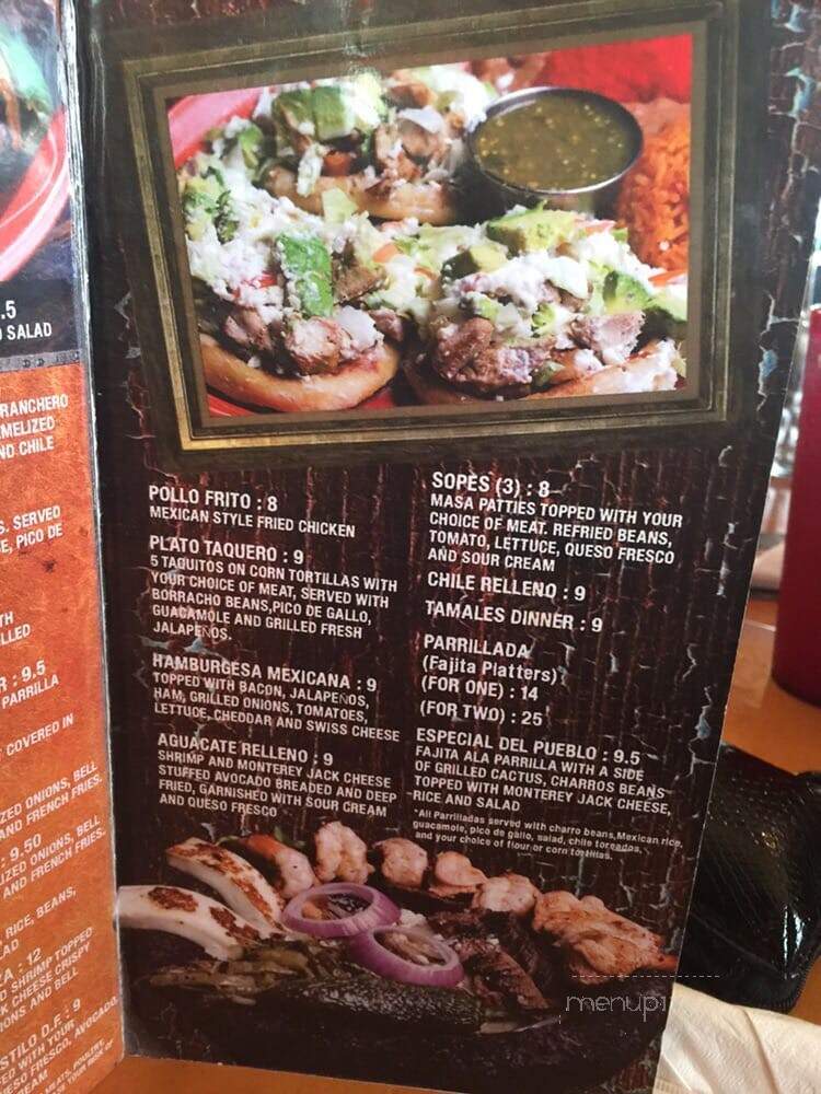Pueblo Viejo Mexican Restaraunt - Houston, TX menu_pic