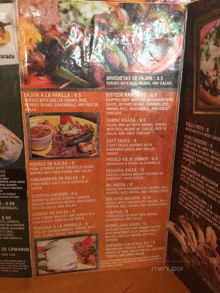 Pueblo Viejo Mexican Restaraunt - Houston, TX menu_pic