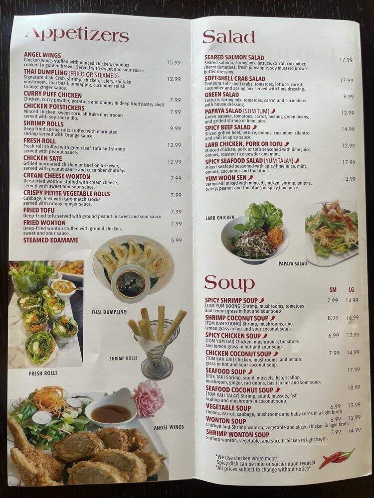 Pumarin Thai - Rancho Palos Verdes, CA menu_pic