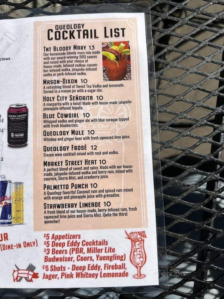 Queology - Charleston, SC menu_pic