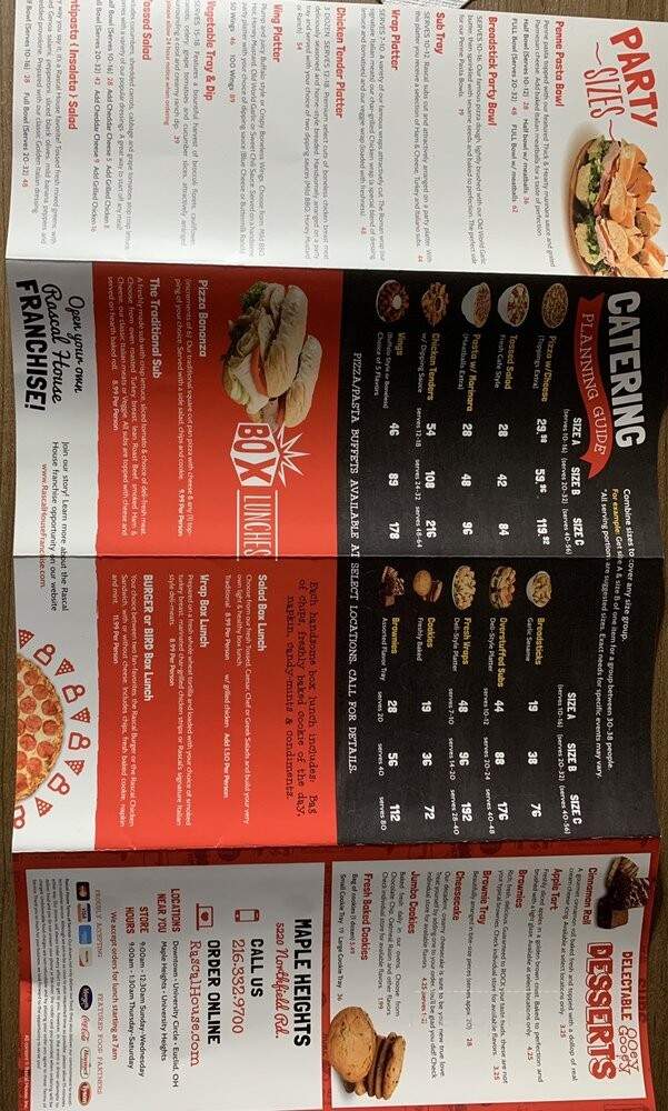 Rascal House Pizza - Maple Heights, OH menu_pic