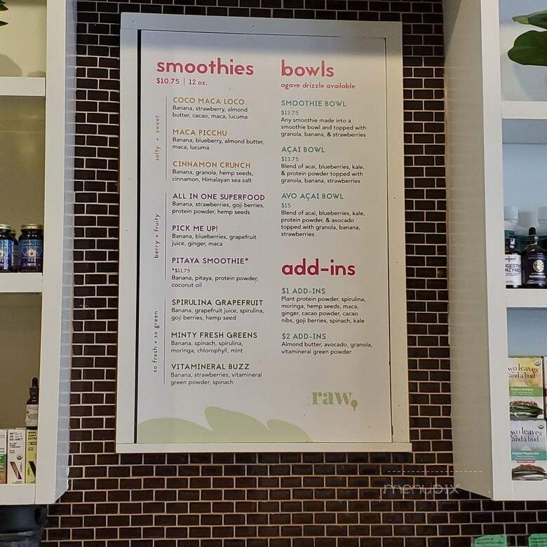 Raw - Chicago, IL menu_pic