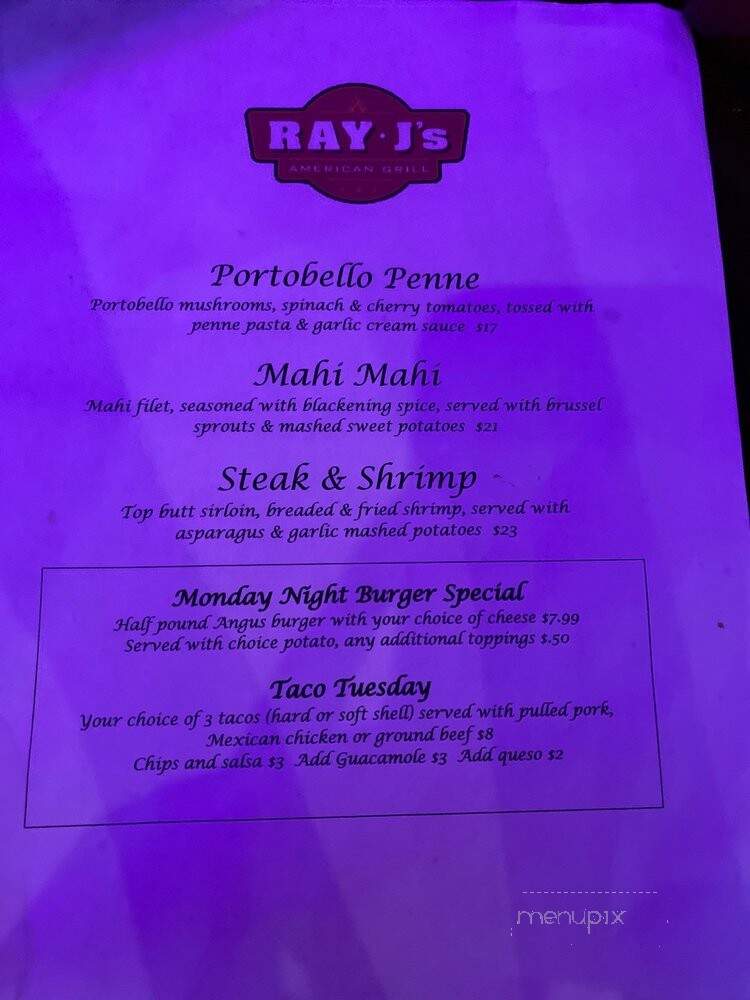 Ray J's American Grill - Minneapolis, MN menu_pic