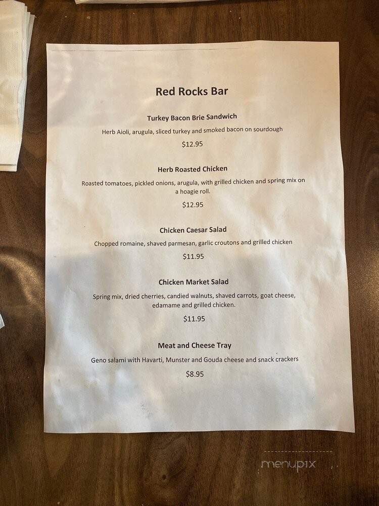 Red Rocks Bar & BBQ - Denver, CO menu_pic