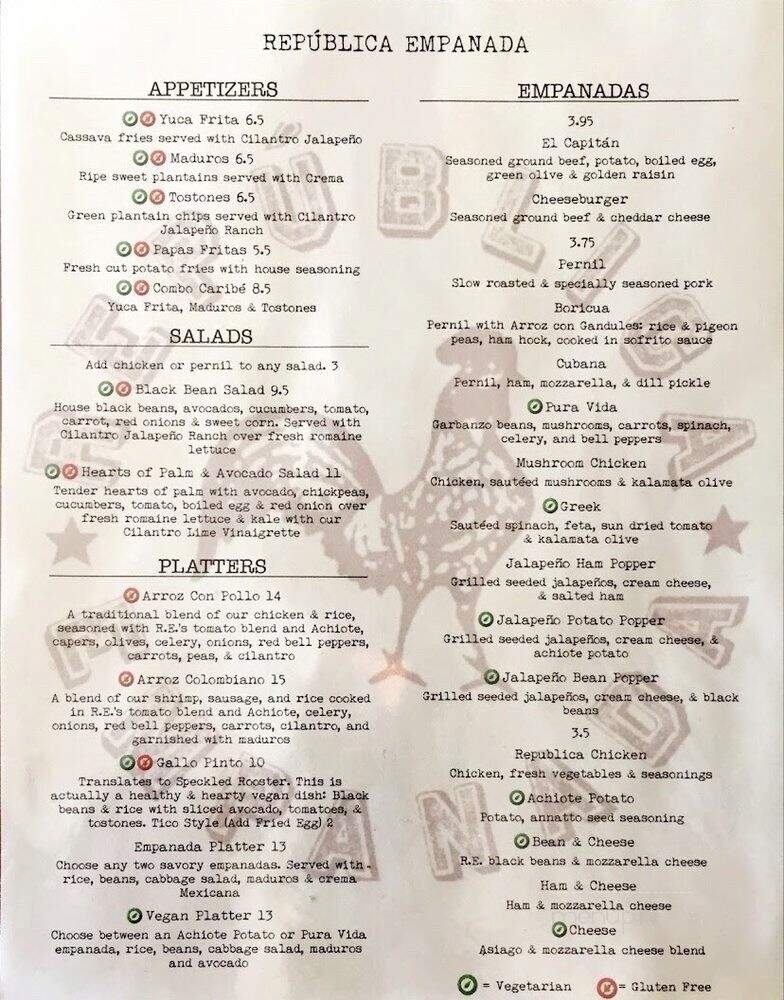 Republica Empanada - Mesa, AZ menu_pic