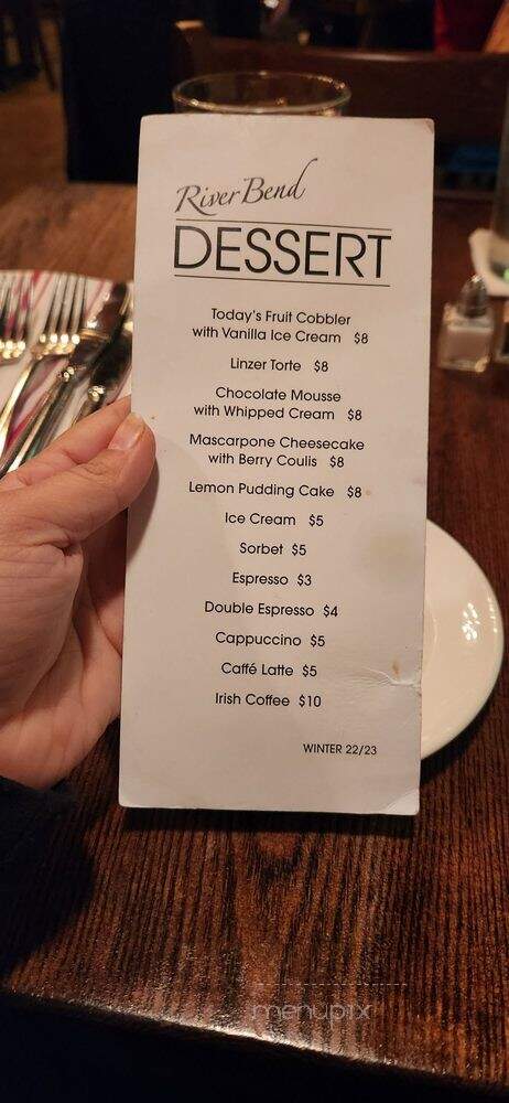 River Bend Bistro - Alexandria, VA menu_pic