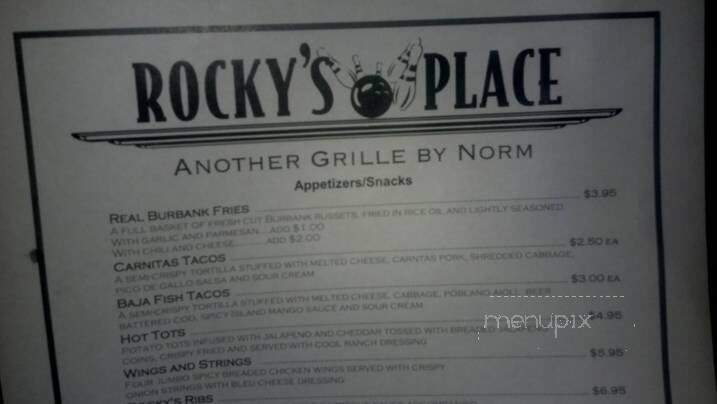Rocky's Place - Danville, CA menu_pic