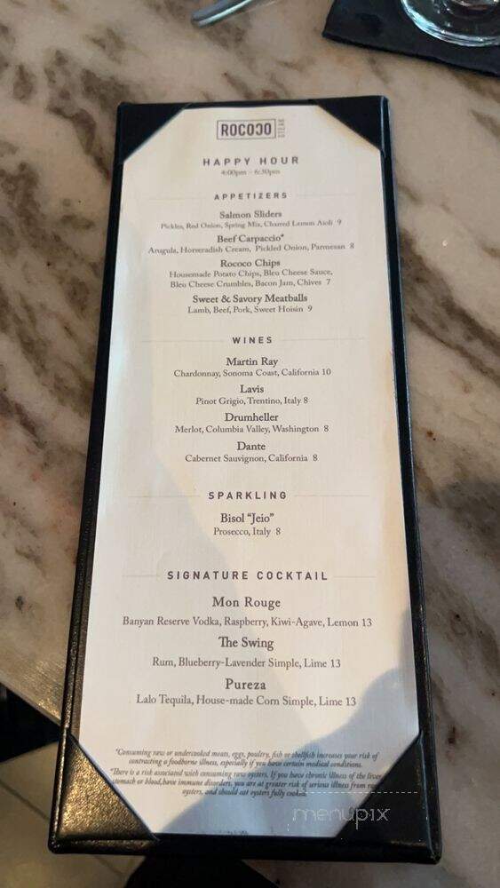 Rococo Steak - St Petersburg, FL menu_pic