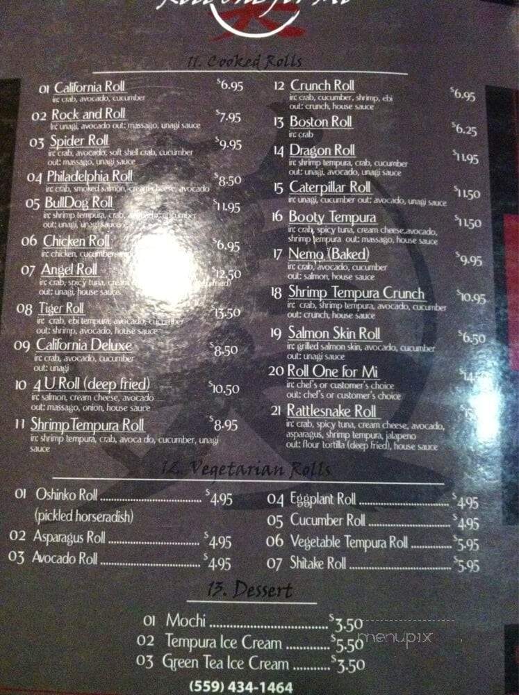 Roll One For Mi - Fresno, CA menu_pic