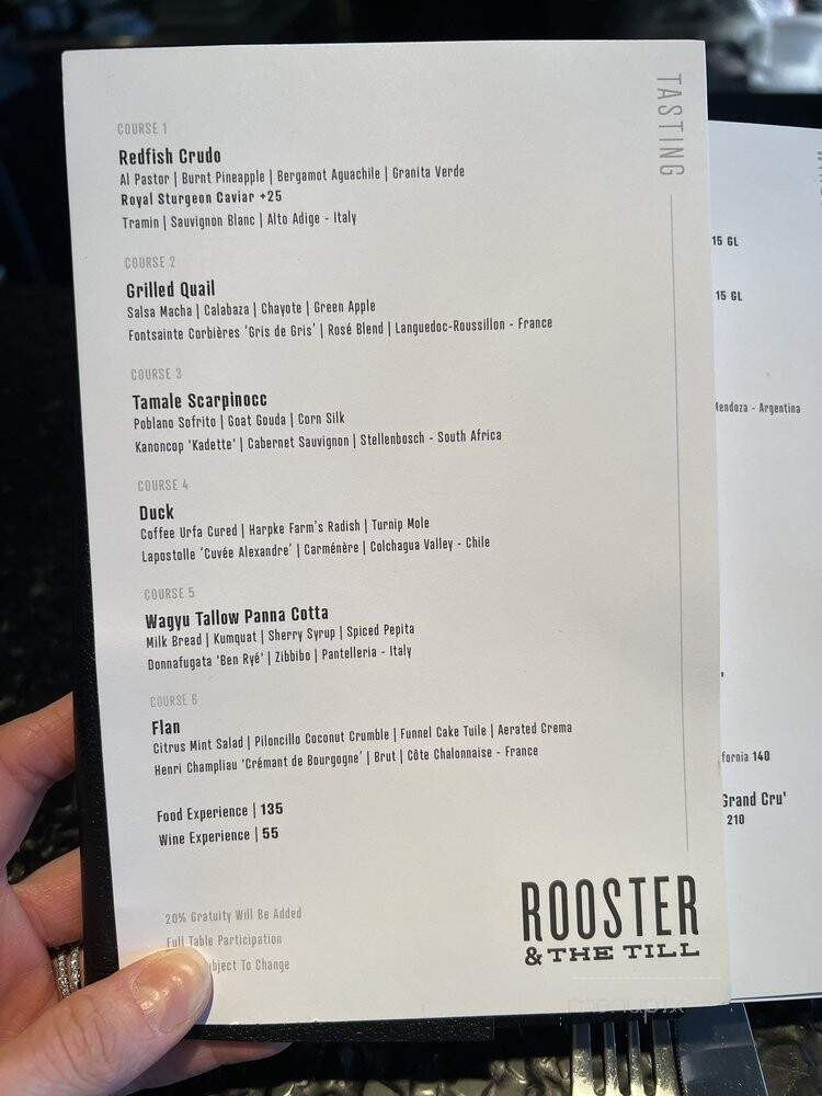 Rooster & the Till - Tampa, FL menu_pic