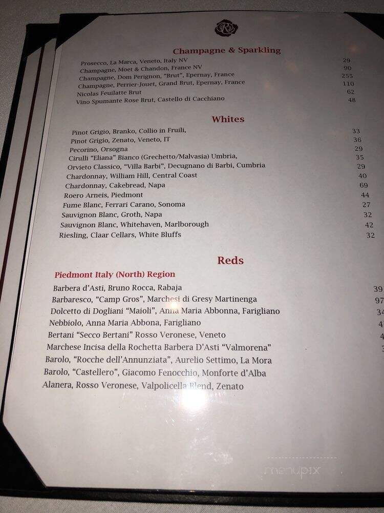 Rosaria - Saugus, MA menu_pic