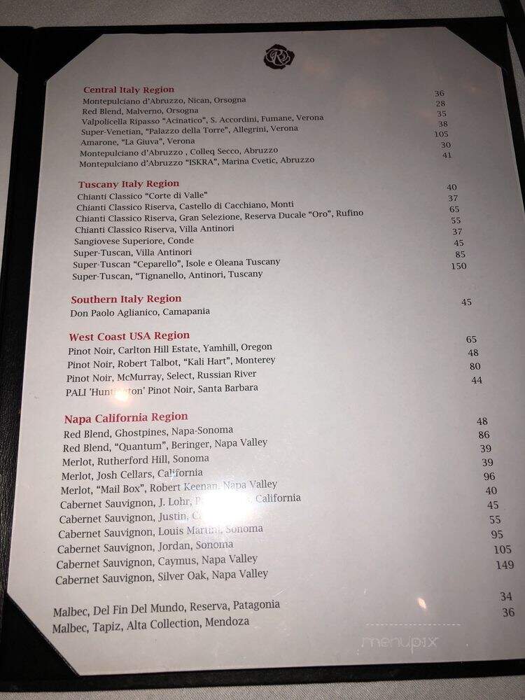Rosaria - Saugus, MA menu_pic