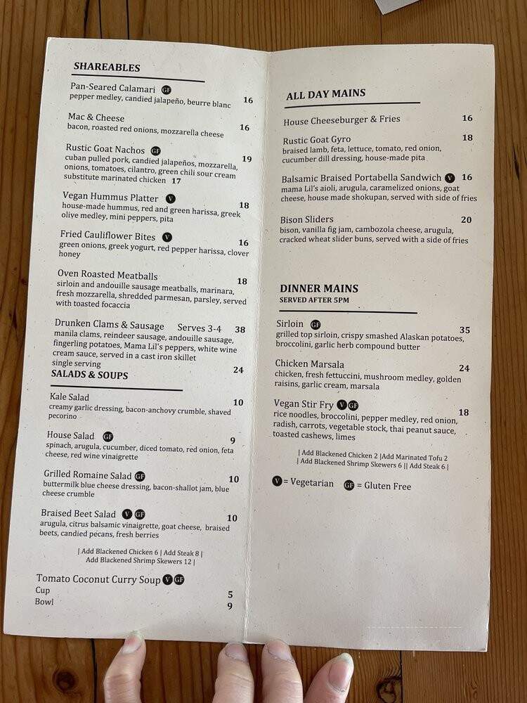 Rustic Goat - Anchorage, AK menu_pic