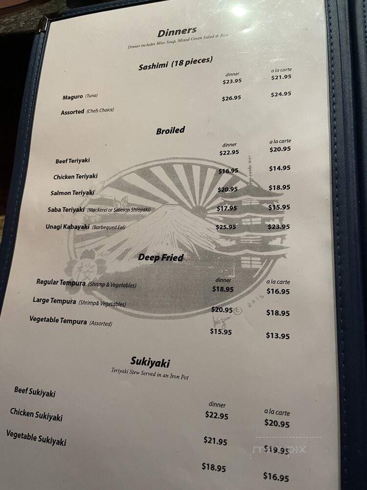 Sakura Japanese Restaurant and Sushi Bar - Monterey, CA menu_pic