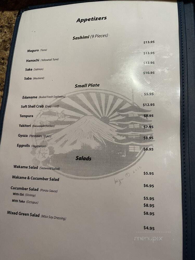 Sakura Japanese Restaurant and Sushi Bar - Monterey, CA menu_pic
