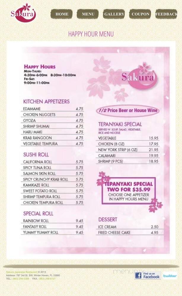 Sakura Japanese Steak House & Sushi - Riverview, FL