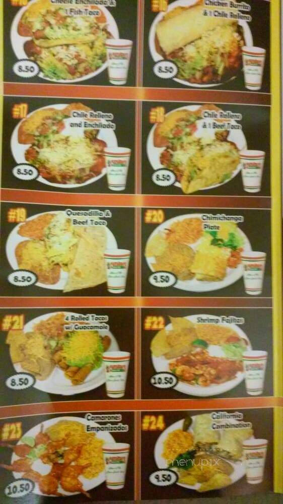 Santana's Mexican Food - Palm Desert, CA menu_pic