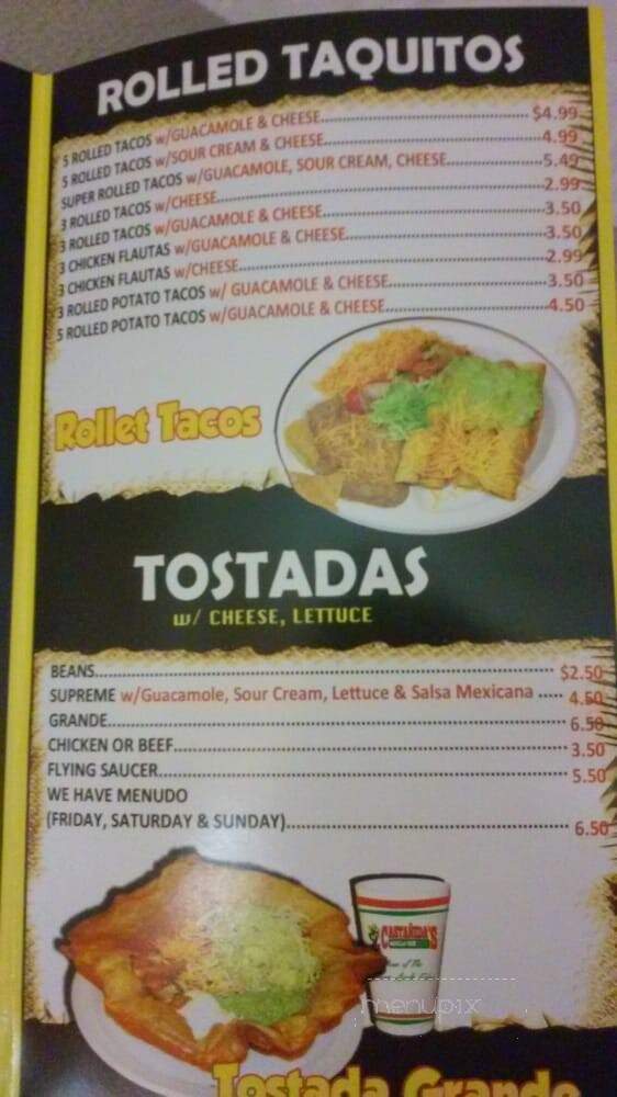 Santana's Mexican Food - Palm Desert, CA menu_pic