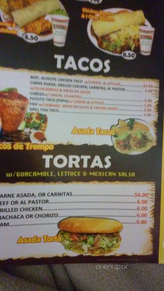 Santana's Mexican Food - Palm Desert, CA menu_pic