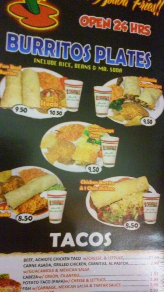 Santana's Mexican Food - Palm Desert, CA menu_pic