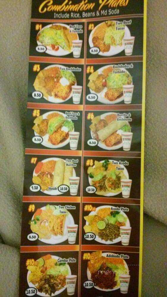 Santana's Mexican Food - Palm Desert, CA menu_pic