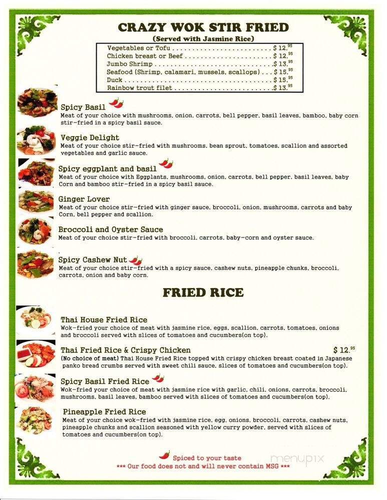 Sawasdee Thai Cuisine - Mandeville, LA menu_pic