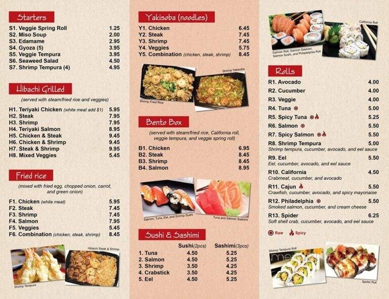 Shinrai Japanese Bistro - Murphy, TX menu_pic
