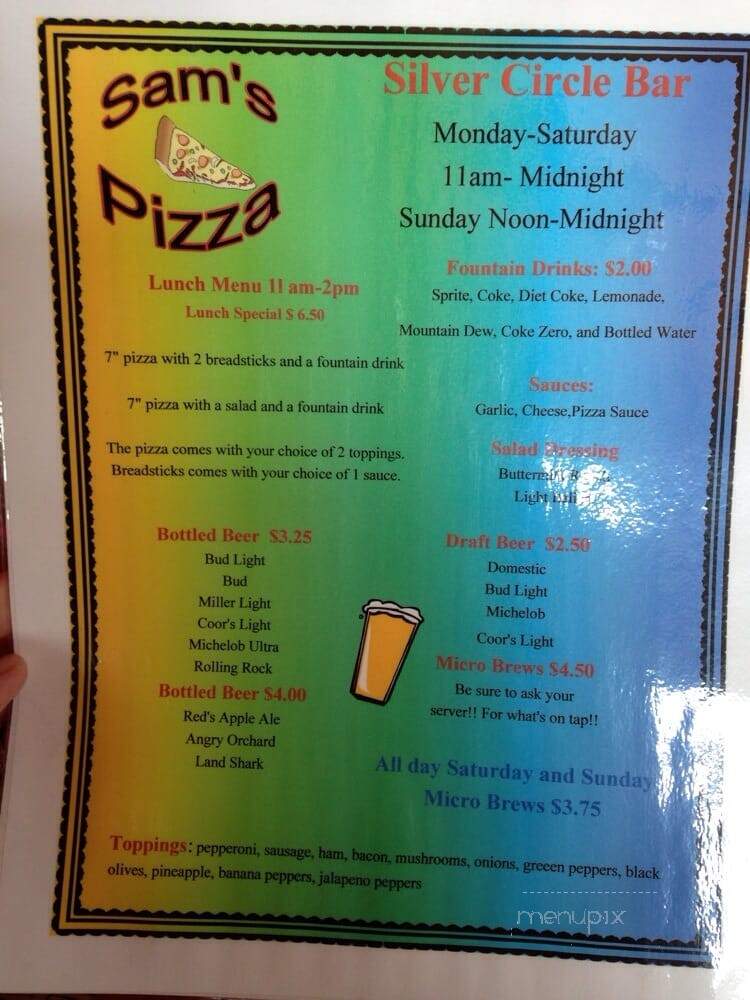 Silver Circle Bar - Indianapolis, IN menu_pic